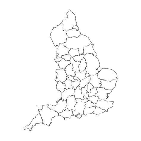 Map of ceremonial counties of England. Vector illustration. 25451814 Vector Art at Vecteezy