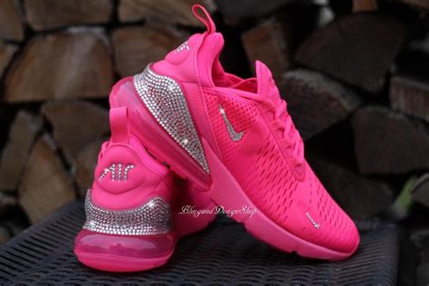 Hot Pink Swarovski Nike Air Max 270 Women's Sneakers - Etsy