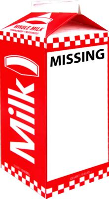 Milk Carton Missing Person Template - ClipArt Best