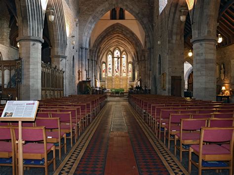 Photographs of Brecon Cathedral, Powys, Wales: The nave - east