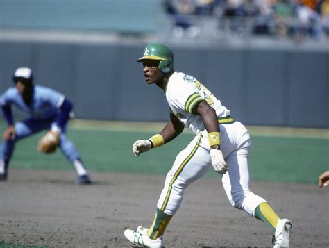 Rickey Henderson in 1982, the year he stole a record 130 bases for the season... : r/baseball