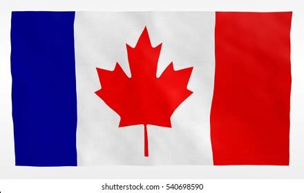 French Canadian Conceptual Flag On Flowing Stock Illustration 540698590 | Shutterstock