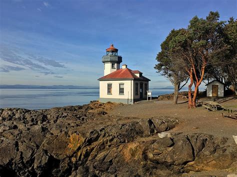 San Juan Island Lighthouse Photograph by Jerry Abbott - Fine Art America