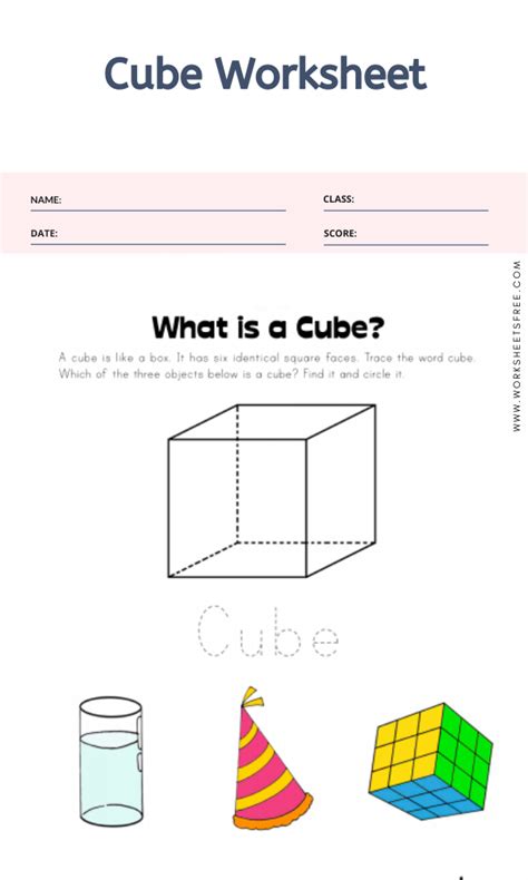 Cube Worksheet | Worksheets Free