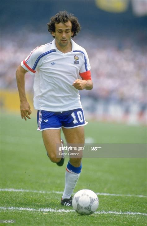 Fotografía de noticias : Michel Platini of France in action during the ...