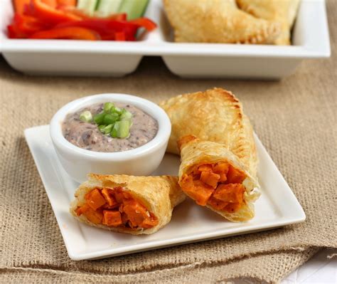 Sweet Potato Empanadas with Black Bean Dipping Sauce | Food, Potato empanadas, Vegetarian recipes