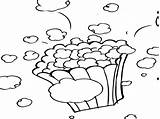 Popcorn Kernel Coloring Page Sketch sketch template