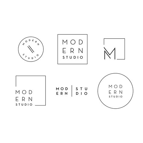 Modern Studio | Contemporary branding design, Minimal logo design, Contemporary branding