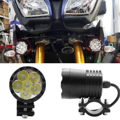 Universal Motorcycle bicycle fog lights LED Mini Motorbike driving ...