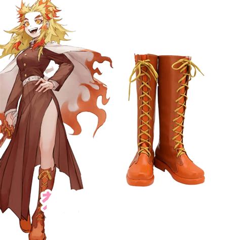 Demon-Slayer-Kimetsu-no-Yaiba-Rengoku-Kyoujurou-Boots-Cosplay-Anime ...