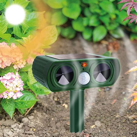 Buy Cuzloma Cat Repellent Pest Repeller Solar Powered Bird Scarers for Gardens Ultrasonic Fox ...