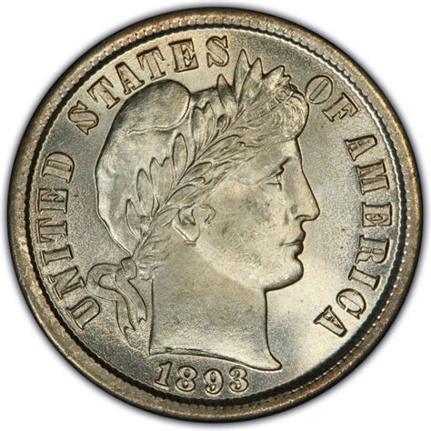 1893 Barber Dime Values and Prices - Past Sales | CoinValues.com