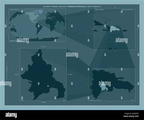 Azua, province of Dominican Republic. Diagram showing the location of ...