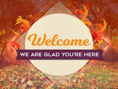 FALL WELCOME LOOP | Church marketing ideas, Worship backgrounds ...