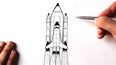 How to draw a Space shuttle easy - YouTube