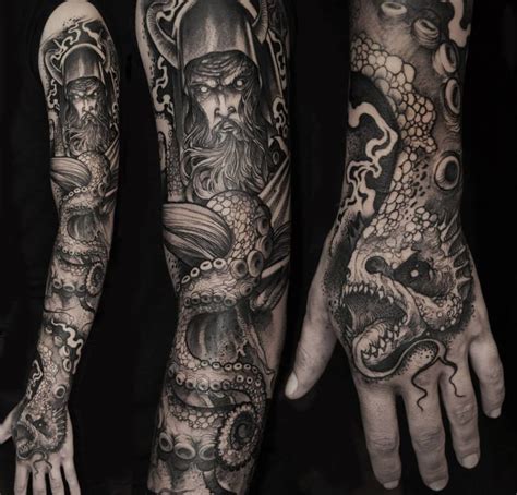 Full Sleeve Viking Warrior Skull Tattoos photo - 1 | Tattoes | Pinterest | Viking warrior ...