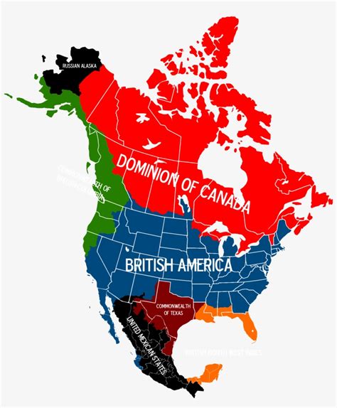 Map Of British North America - British North America - 2000x2327 PNG ...