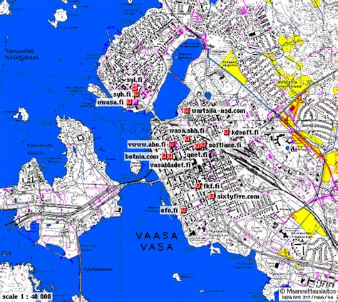 Information resource map of Vaasa, Finland