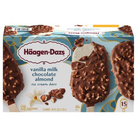 Haagen Dazs® Vanilla Milk Chocolate Almond Ice Cream Bars, 15 ct - Kroger