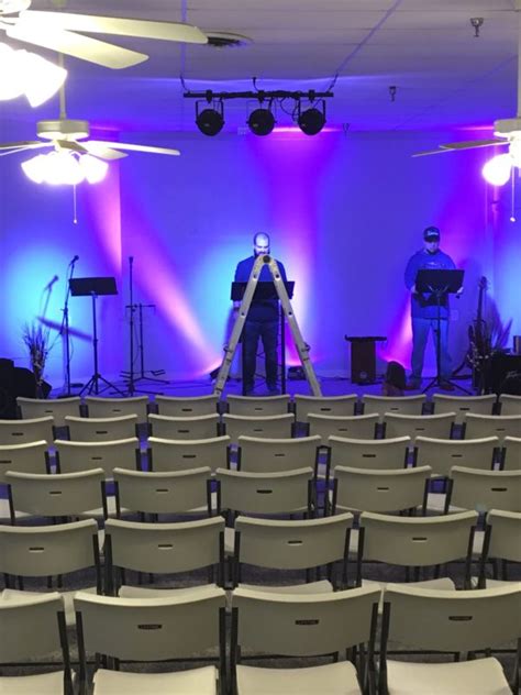 Stage Lighting Installation at Grace Community Church in Berea, Kentucky - Platinum Audio/Visual