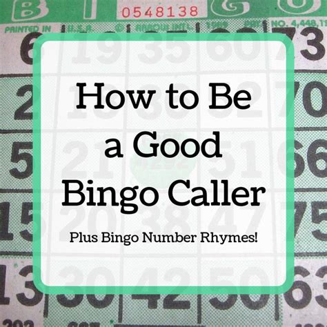 Tips for Calling Bingo (Including Bingo Number Rhymes) | Bingo caller, Bingo prize ideas, Bingo