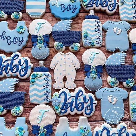 you can scroll through to see the detail on each cookie | Baby shower cookies, Baby boy cookies ...