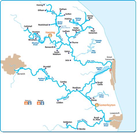 River Map Norfolk Broads