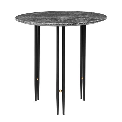 GUBI IOI coffee table, 50 cm, black - grey marble | Finnish Design Shop