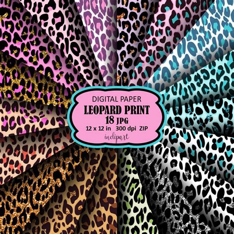 Leopard cheetah print seamless digital paper. Set of 18 JPG | Etsy | Animal print background ...