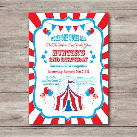 25 Ideas for Carnival Birthday Invitations - Home, Family, Style and Art Ideas