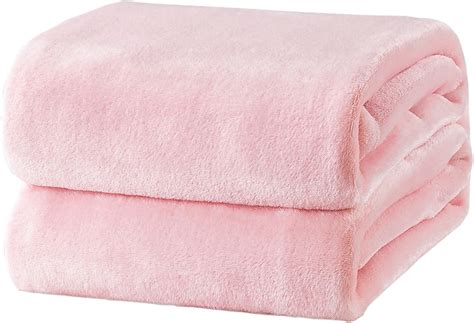 Bedsure Fleece Blanket King Size Pink Lightweight Super Soft Cozy Luxury Bed Blanket Microfiber ...