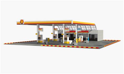 Shell Gas Station 3D Model $45 - .max .fbx .obj - Free3D