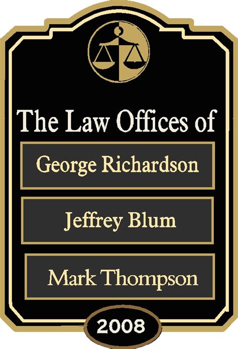 Attorney, Law Office and Courtroom Carved Wood Signs