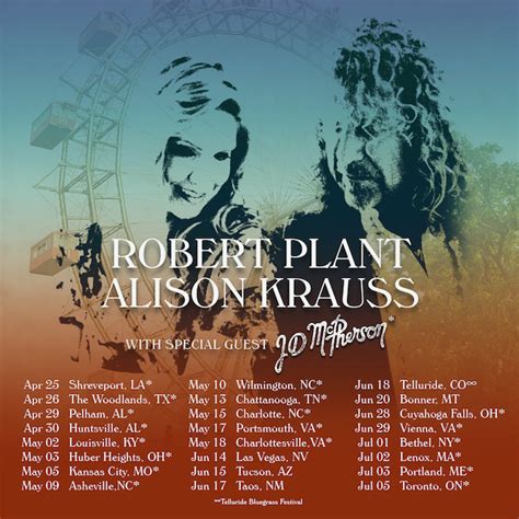 ROBERT PLANT & ALISON KRAUSS Announce North American Raising The Roof ...