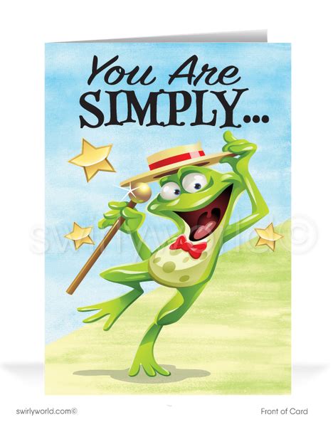 UN-FROG-GETTABLE Frog Customer Business Thank You Cards - swirly-world-design