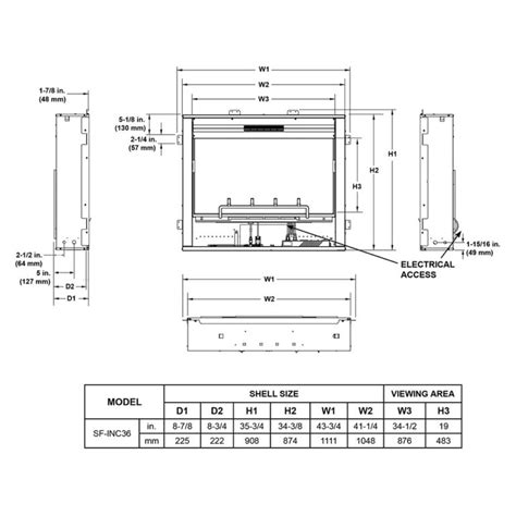 SimpliFire 36-in Inception Firebox - Darden Building Materials