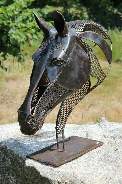 Horse head metal.work un | Metal art sculpture, Metal sculpture artists, Welding art