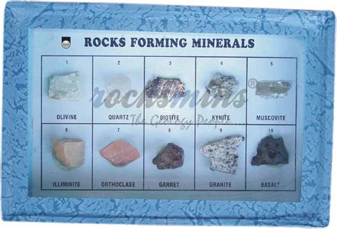 Collection of 10 Rocks Forming Minerals Kit Rocksmins