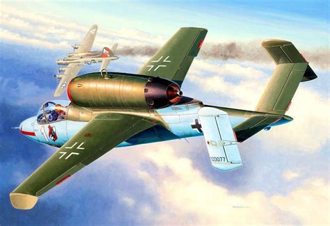 Heinkel He 162 Volksjäger Known as the peoples Fighter, named after the Volksstrum was a single ...