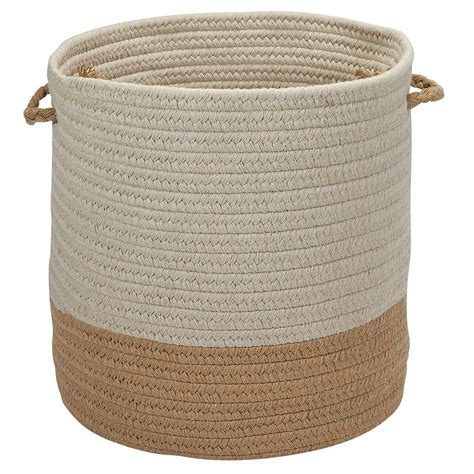 11" Wheat Brown and Beige Handmade Braided Basket - Walmart.com ...