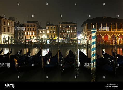 the Grand Canal in Venice by night Stock Photo - Alamy