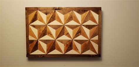 Geometric Wall Art, Reclaimed wood art, Cabin Decor, Wall Accent, Wood Art , | Arte geométrico ...