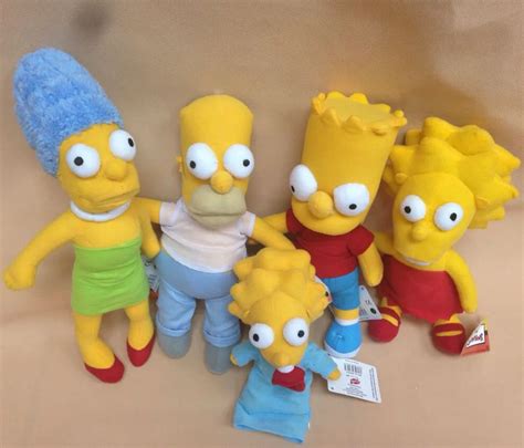 35cm Plush Toys The Simpsons Family Bart Son Daughters Lisa Cartoon Movie Doll Peluche Stuffed ...