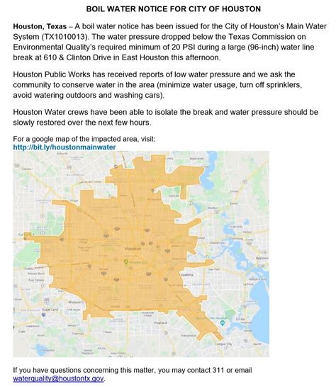 Boil Water Notice Issued - Spring Branch Management District