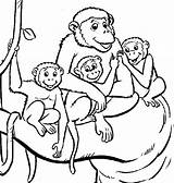 Free Printable Monkey Coloring Pages sketch template