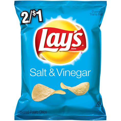 Lay's Salt & Vinegar Potato Chips 2/$1 or $.59 Ea. Prepriced 1.13 oz. Bag - Walmart.com