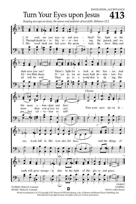 Baptist Hymnal 2008 413. O soul, are you weary and troubled ...