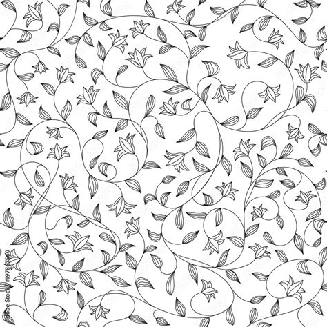 Seamless flower pattern, cute floral texture, lily background, vector illustration Stock Vector ...