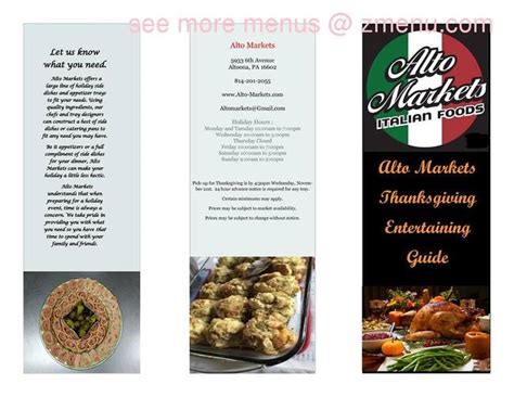 Online Menu of Alto Markets Restaurant, Altoona, Pennsylvania, 16602 - Zmenu