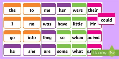 Tricky Words Phonics Resources - Letters and Sounds | Tricky words, Phonics flashcards, Phonics